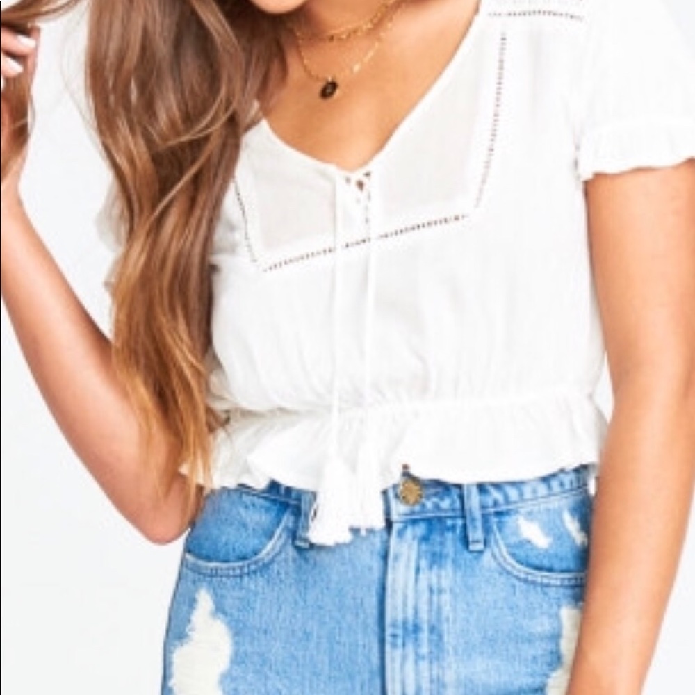 Show Me Your MUMU white blouse
